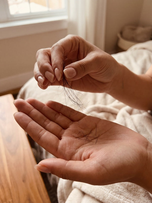 Hair strands showing heat and chemical damage